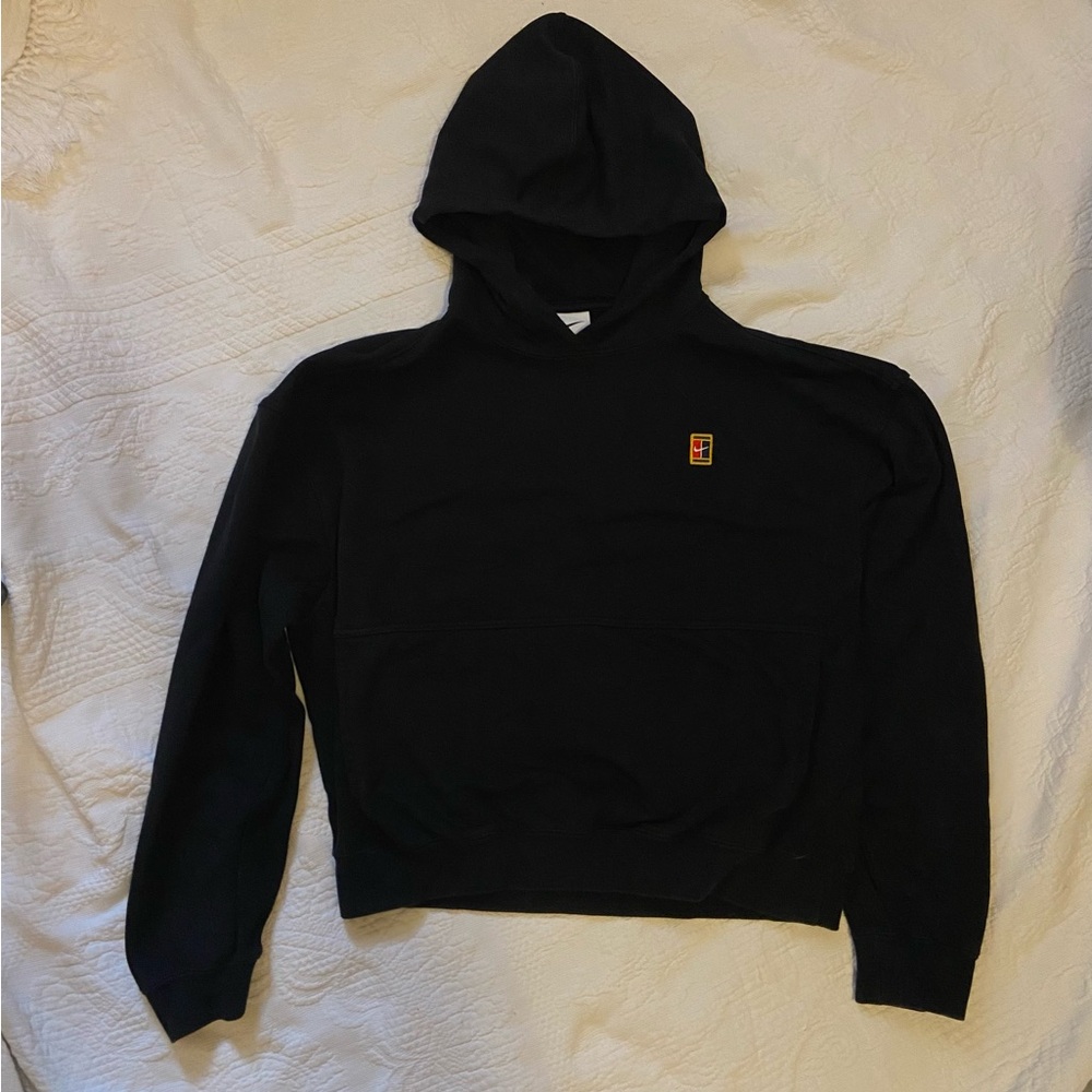 Nike dri fit black tennis hoodie Terry small